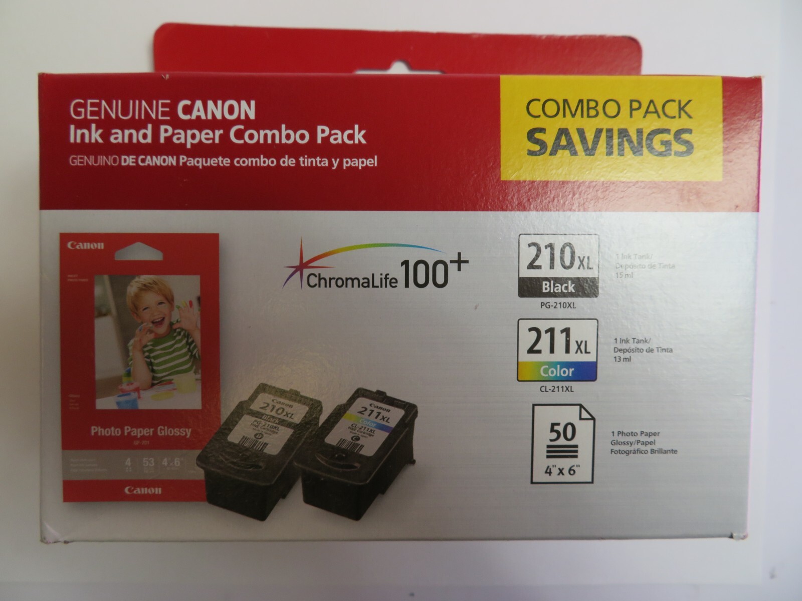 CANON COMBO PACK 210XL/211XL/50SHEETS PHOTO PAPER eBay