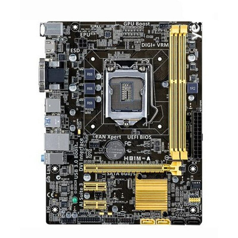 LGA 1150 ASUS H81M-A Motherboard 2*DDR3 SATA RAM Support VGA