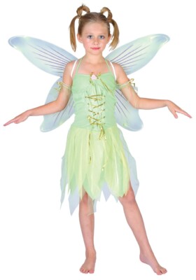 Mädchen Neverland Fee Kostüm Verkleidung grün Tinkerbell Kinderbuch Woche Pixie