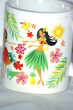 ISLAND HULA HONEYS Hawaii ABC Stores Coffee Mug Tropical Girls Cup