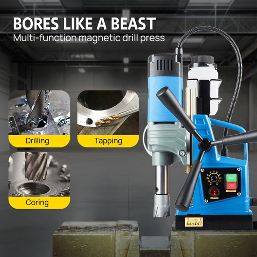 1550W Magnetic Drill 6 Bits 2922lbf/13000N Portable Mag Drill Press 500RPM - Picture 7 of 21