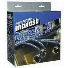 Moroso 73728 Spark Plug Wires Ultra 40 Spiral Core 8.65mm Black For Chevy Bb New