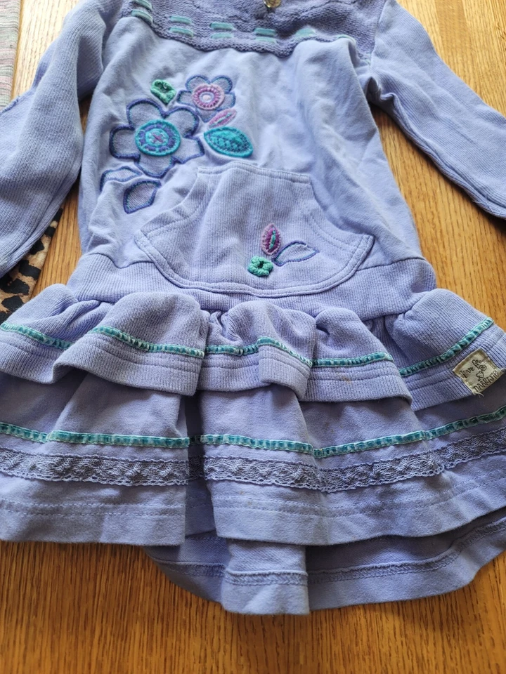 Lote de Cuatro Niñas Talla Pequeña 6 - 6X Otoño Invierno Cálido Vestido Pantalones Capucha Cremallera Chaleco Foto 4 de 4