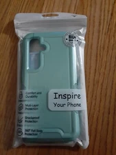 Hard Shell Galaxy A21 Phone Case Aqua Green Inspire Your Phone Defender Style