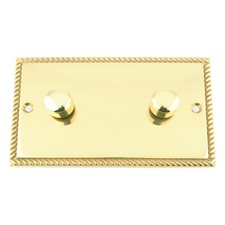Polished Brass GEORGIAN Dimmer Switch 1/2/3/4 Gang 2 Way 250/400/1000W