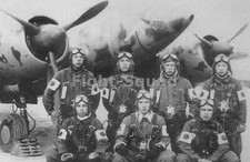WW2 Picture Photo Japan Pilots posing before a Ki-45 aircraft date unknown 1338