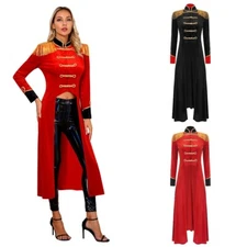 Womens Ringmaster Costume Clubwear Jacket Masquerade Coat Cosplay Costume Party