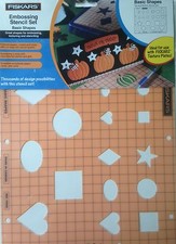 Fiskars ShapeBoss Embossing Stencil Set - Basic Shapes - 4006 - NEW