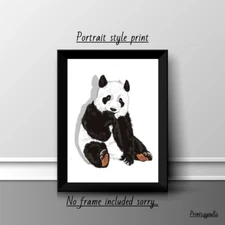 PANDA ANIMALS A4 PRINT PICTURE POSTER WALL ART HOME DECOR UNFRAMED  NEW GIFT