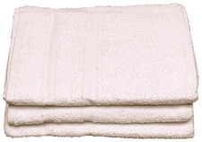 2 Piece - Hotel  Spa Pool Beach Towels 100 Ring Spun Cotton Solid White