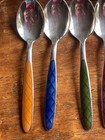 RARE Ambassador Silver Plated & Enameled Demi Spoons In Case — photo 5
