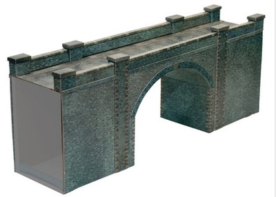 1-76 Spur 00 Tunnel Eingang Ingenieure Ziegel (blau) (superschneller Kartenbausatz)