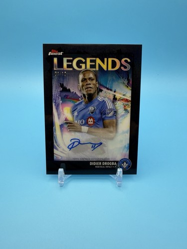 Didier Drogba [Black Refractor] #FLA-DD 2024 Topps Finest MLS Legends Autograph card