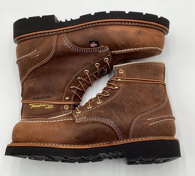 Thorogood 804-3696 Men's 6'' Leather WP Moc Toe Steel Safety Work Boot Size 9 D