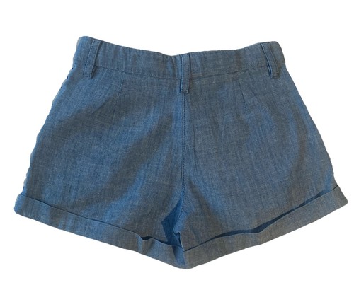 NWOT CREWCUTS Girls Chambray Pleated Shorts SIZE 5 - Picture 3 of 6
