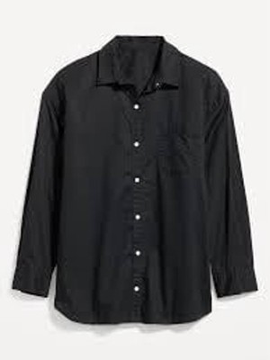 Old Navy Women's 100% Cotton Button Down Lightweight The Boyfriend Shirt XXL