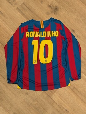 FC Barcelona 2006/07 Home Long Sleeve Jersey #10 Ronaldinho