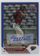 2023 Topps Pro Debut Blue Foil Auto 12/150 Sterlin Thompson #PD-185 Auto 1w4