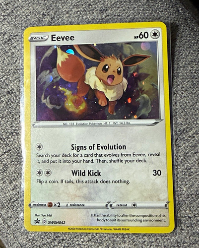 Pokemon TCG Eevee SWSH118 SWSH Sword & Shield Promo Holo English HP 60