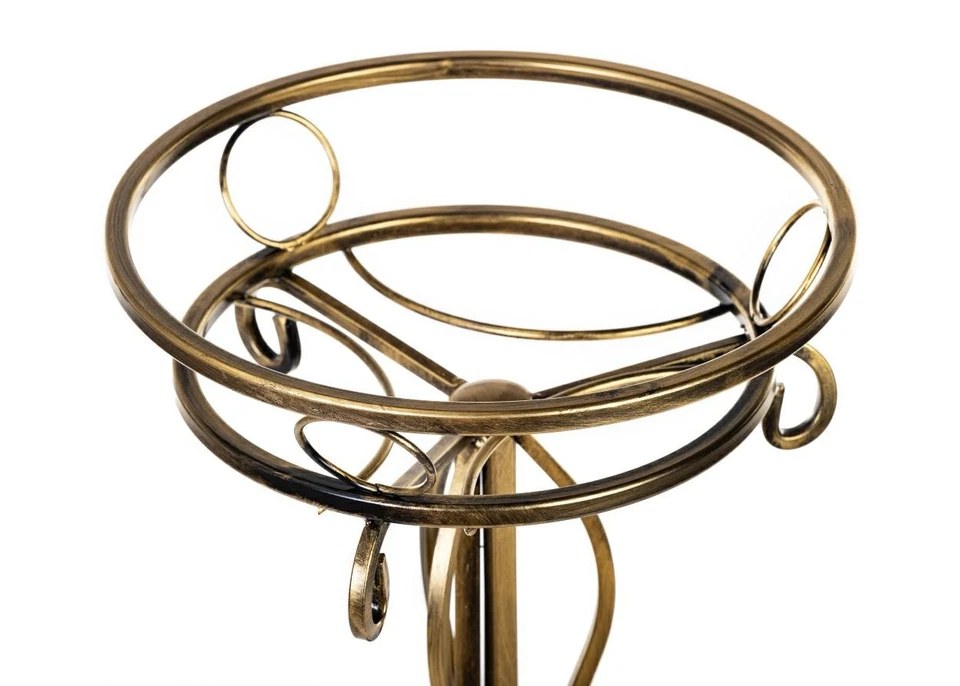 Blumenständer Antik Metall mit Rosen 98cm mit gold Blumensäule Deko Ständer - Bild 4 von 4