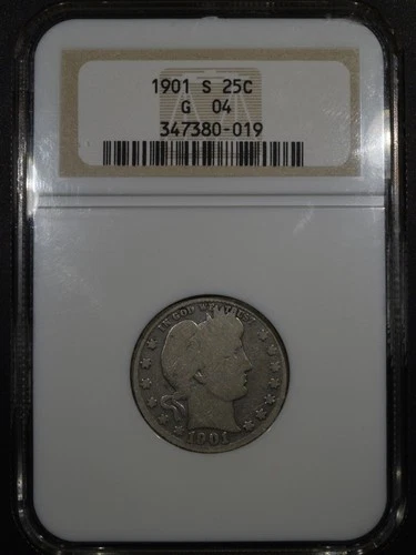 1901-S Barber Quarter — photo from the most recent tracked eBay sale