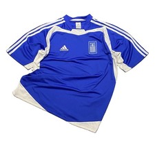 2004-06 GREECE Football Jersey Adidas Soccer Shirt Men’s Size Medium M Blue