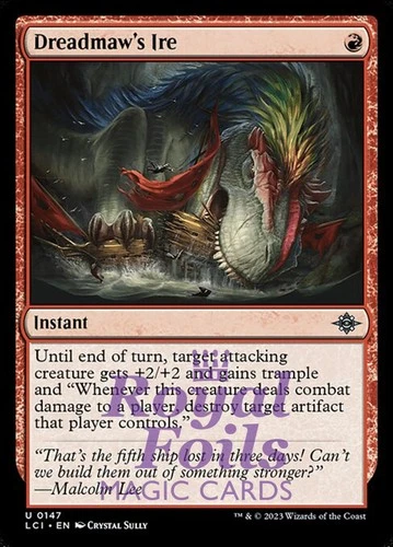 Dreadmaw's Ire 2x FOIL Lost Caverns of Ixalan MTG LCI Uncommon MINT red