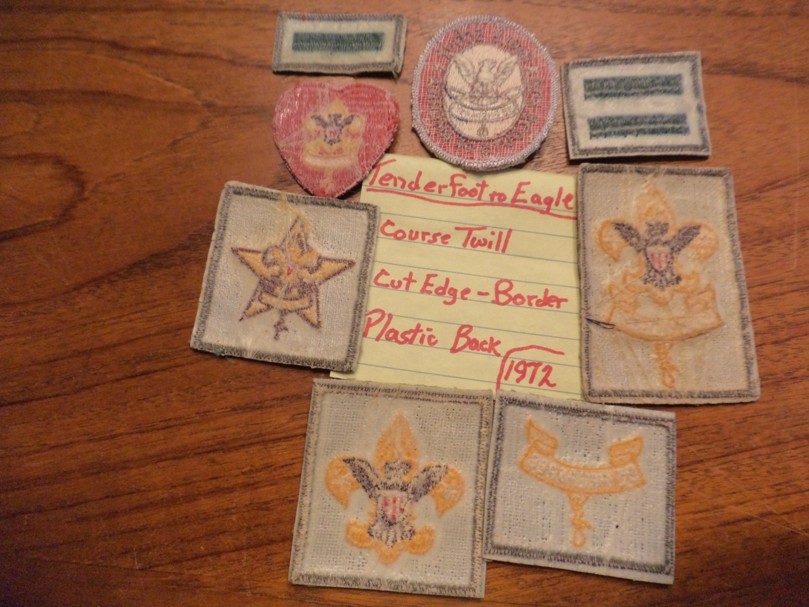 RARE 1972 EAGLE SCOUT RANK PATCH SET