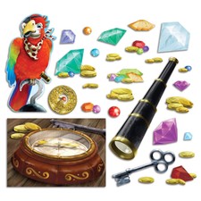 Beistle Treasure Hunt Cutouts - Pirate Party Supply Decoration