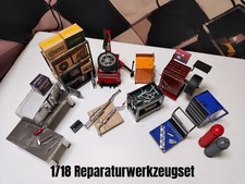 Diorama 1/18 Auto Modello Kit Attrezzi Riparazione Garage Scena Strumento Riparazione