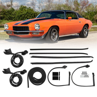 #ad Rubber Black Fit For Pontiac Firebird 1970 1981 Window Outer Pressure StripSeal $145.77