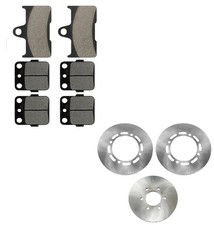 Front & Rear Brake Pads & Disc Rotor for Yamaha Grizzly 660 YFM660F 2003-2008