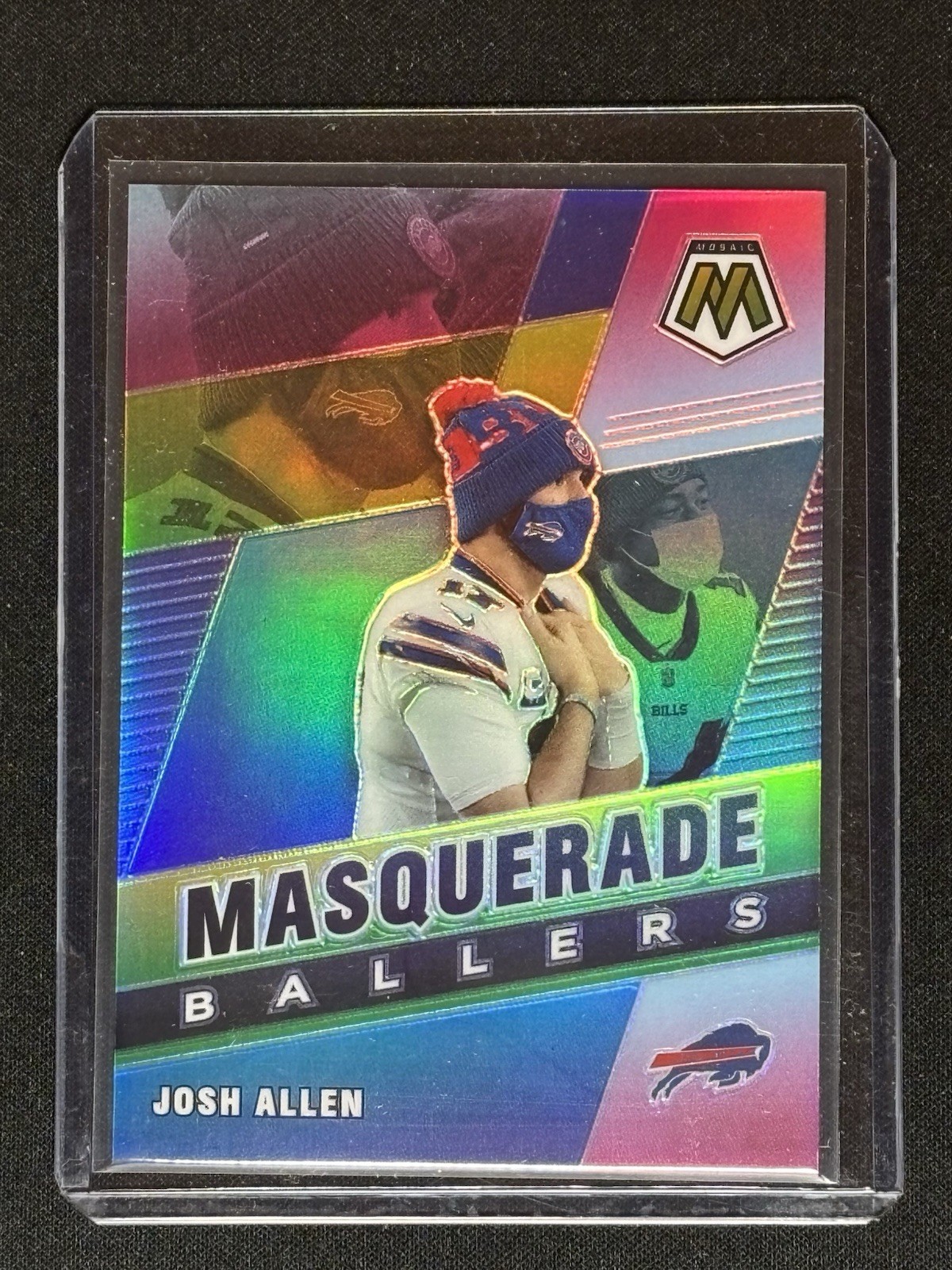 2021 Mosaic Masquerade Ballers Josh Allen SP Case Hit Buffalo Bills