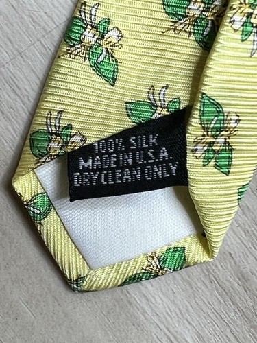 Southern Proper Tie Silk Atlanta Ga Honeysuckle Southern Designer Handmade USA - Picture 11 of 13
