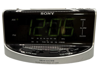 Sony Dream Machine FM/AM Clock Radio ICF-C492 1.4'' LED Display Works Y2K