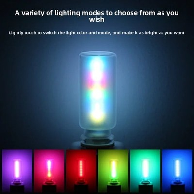 USB Glasflasche LED Nachtlicht Touch Control Ambientelampe