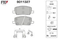 FTE Bremsbelagsatz Scheibenbremse 9011327 FüR Tesla Model 100D AWD 60D 70D 75D