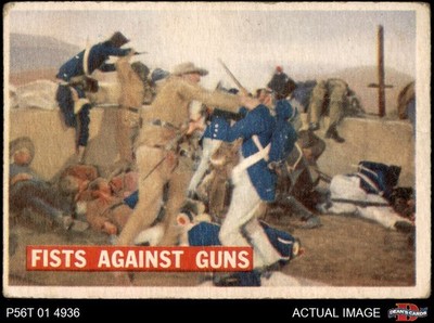 1956 Topps Davy Crockett Orange Back #71 Fists Against Guns  1 - POOR