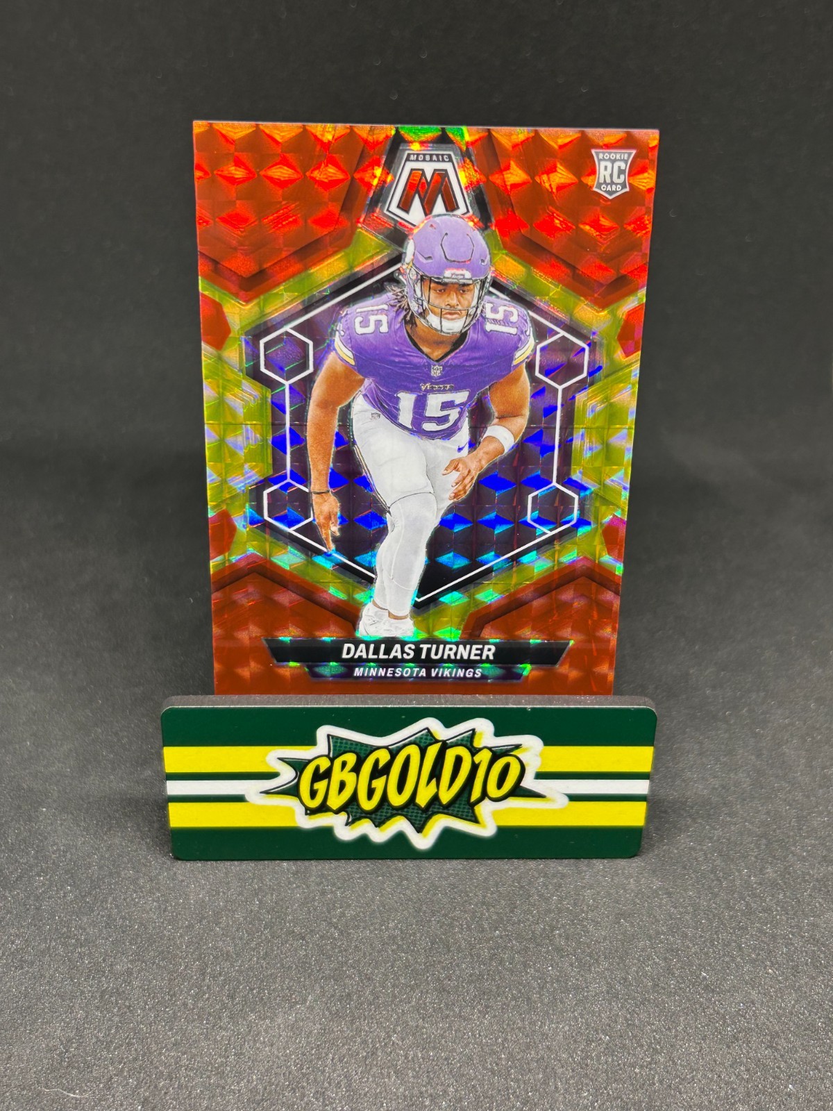 2024 Panini Mosaic - Rookies Dallas Turner #317 Red Yellow /80 RC