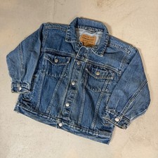 OshKosh B'gosh Kids Vintage Denim Trucker Jacket Size 5 Blue 624-5009 Cotton