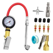 Heavy Duty Tire Inflator With Pressure Gauge, 220 PSI Air Compressor 