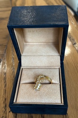 BULGARI B.Zero1 Diamond Charm 18K Yellow Gold Ring