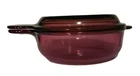 Corning Vision Ware Cranberry Grab-It Bowl V-240-B w/ Pyrex Lid P-240-C