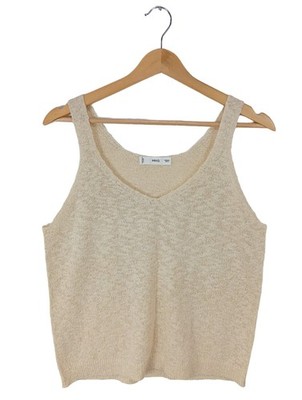 MNG Stricktop Damen Top Gr. DE 40 creme Casual-Look