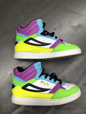 FILA High Top Shoes 3FM01777-153 size 3.5 Unisex pattern Multicolored