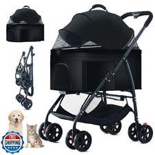 ZHUOKECE 3-in-1 Pet Dog Stroller, Dog Wagon with Removable Carrier, Cat Strol