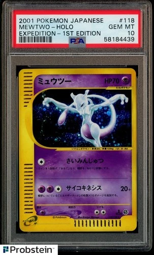 2001 Pokemon Japanese Expedition 1st Edition #118 Mewtwo Holo PSA 10 GEM MINT