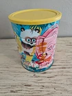 Vintage Folgers Jungle Animal Coffee Can Tin 1960's With Lid Retro 6.5" X 5"