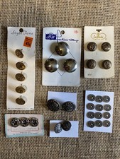 Button Lot - 31 vintage metal - gold tone and silver tone