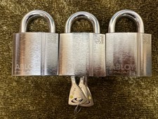 3x Abloy 340’s keyed alike protec 2 with 3 keys 10mm shackle assa mul t lock